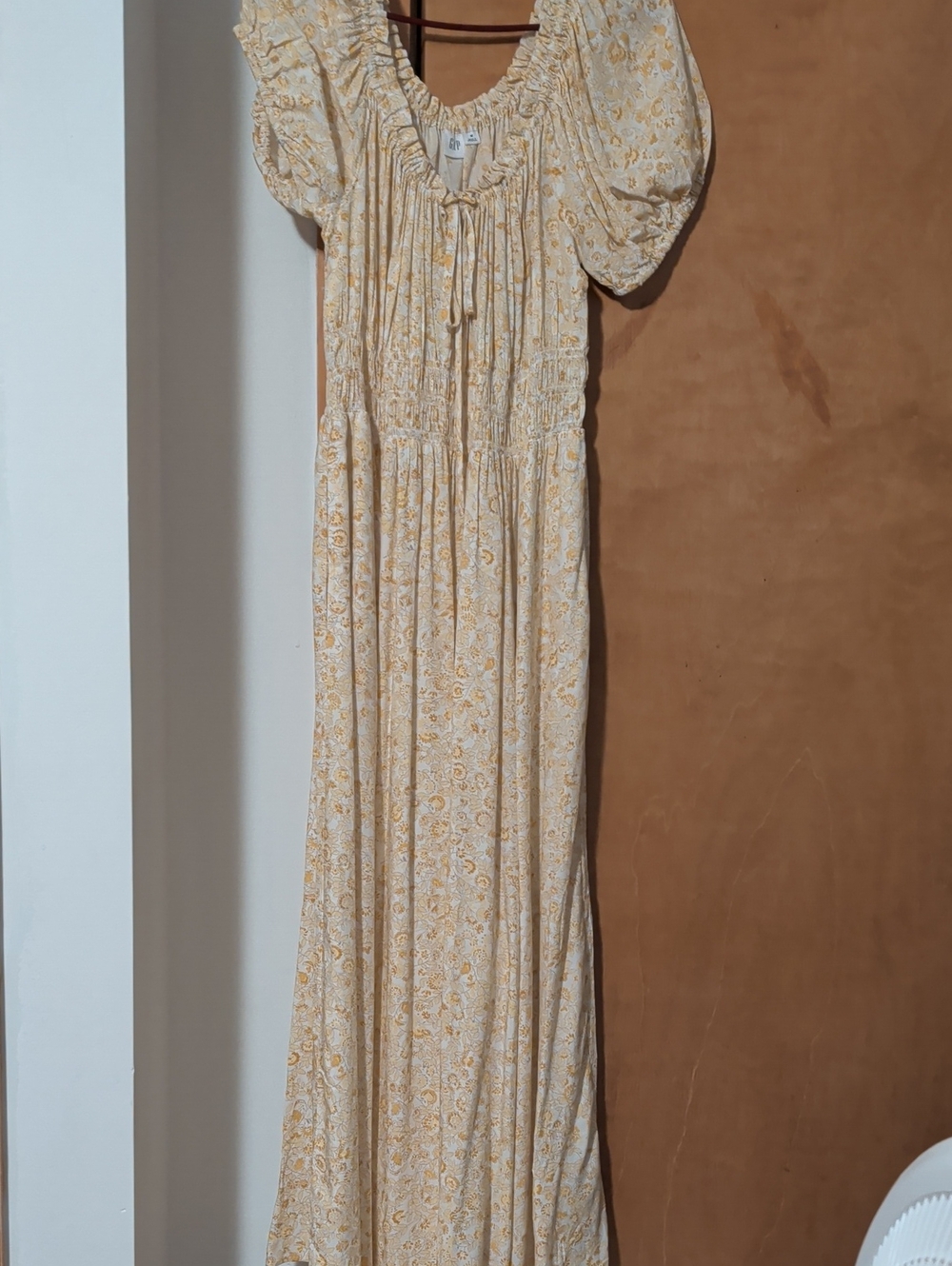 GAP yellow milkmaid maxi dress, sz M, worn once